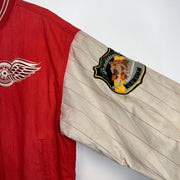 Vintage Red Beige Redwings Baseball Varsity Mirage Jacket Mens XL