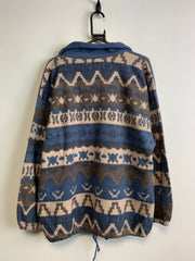 Blue and Brown Fleece Men's XL