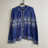 Blue Knitwear Cardigan Sweater Women's XL