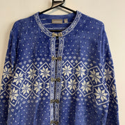 Blue Knitwear Cardigan Sweater Women's XL