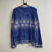 Blue Knitwear Cardigan Sweater Women's XL