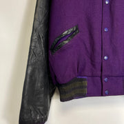 Vintage Black Purple Varsity Jacket Mens XL