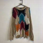 Vintage Multicolour Knitwear Sweater Men's Medium