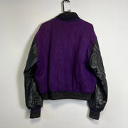 Vintage Black Purple Varsity Jacket Mens XL