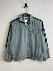 Vintage 90s Light Blue Grey Adidas Windbreaker Men's Small