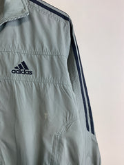 Vintage 90s Light Blue Grey Adidas Windbreaker Men's Small