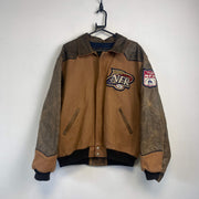 Vintage Brown Wrangler NFR Leather Jacket Men's Large