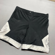 00s Black and White Nike Sport Shorts Men's Medium