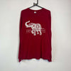 Red Graphic Elephant Longsleeve T-Shirt Large