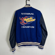 Blue Black Spirit Cheer Varsity Jacket Womens Small