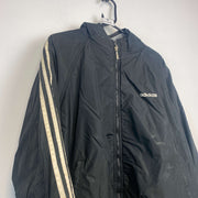 Vintage 90s Black Adidas Quilted Jacket Men's Large