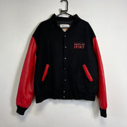 Vintage Black Red American Spirit Varsity Jacket Mens XL