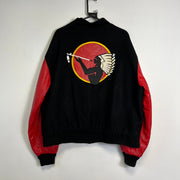 Vintage Black Red American Spirit Varsity Jacket Mens XL