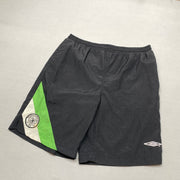 Vintage Black Umbro Sport Shorts Men's Medium