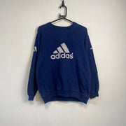 Vintage 90s Blue Adidas Sweatshirt Men's Small