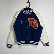 Vintage Blue White Gem Varsity Smith Jacket Mens Large