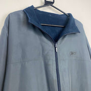 Navy and Grey Reebok Fleece Reversible Jacket Men's XL