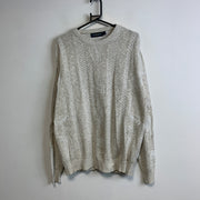 Vintage White Knitwear Sweater Men's Large