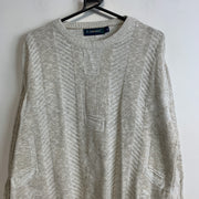 Vintage White Knitwear Sweater Men's Large