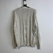 Vintage White Knitwear Sweater Men's Large