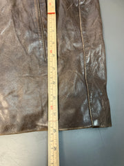 Brown Leather Jacket Men's Large