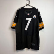 Black NFL Pittsburgh Steelers Ben Roethisberger Jersey Men's Large