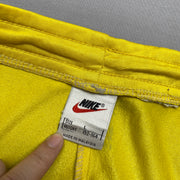 Vintage 90s Yellow and Navy Nike Sport Shorts Men's Large