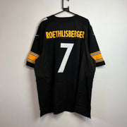 Black NFL Pittsburgh Steelers Ben Roethisberger Jersey Men's Large