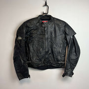 Vintage Black Dainese Leather Racing Jacket EU Size 54