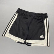 00s Black and White Adidas Sport Shorts Men's Small