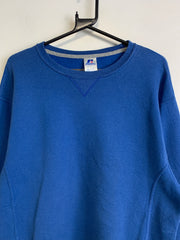 Vintage Blue Russell Athletic Blank Sweatshirt Men's Medium