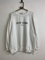 White Embroidery Sweatshirt Men's XL