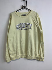 Yellow Embroidery Sweatshirt Mne's Large