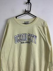 Yellow Embroidery Sweatshirt Mne's Large