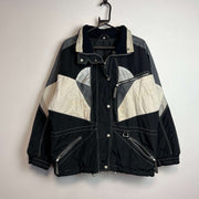 Black and White Quilted Jacket Men's Large
