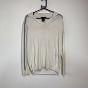 White Calvin Klein Quarter Zip Jumper Sweater Small y2k