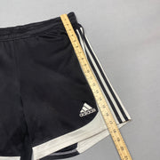 00s Black and White Adidas Sport Shorts Men's Large