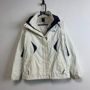 White North Face Raincoat Women's Small