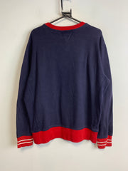 Navy and Red Polo Ralph Lauren Sweatshirt Men's Large