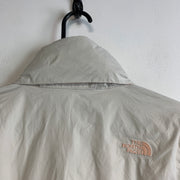 White North Face Raincoat Women's Large