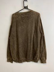 Brown Embroidery Sweatshirt Women's XL