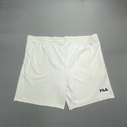 White Fila Sport Shorts Men's Large