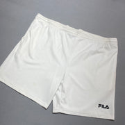 White Fila Sport Shorts Men's Large