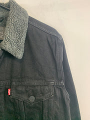 Black Levi's Denim Fleece Jacket Men's Medium