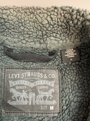 Black Levi's Denim Fleece Jacket Men's Medium