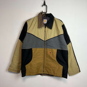 Reworked Multicolour Carhartt Workwear Jacket Men's Medium