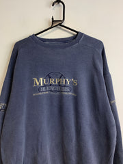 Navy Embroidery Sweatshirt Men's Large