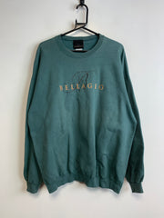 Turquoise Embroidery Sweatshirt Men's Large