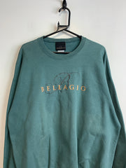 Turquoise Embroidery Sweatshirt Men's Large