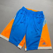 Blue and Orange Adidas Sport Shorts Women's Large